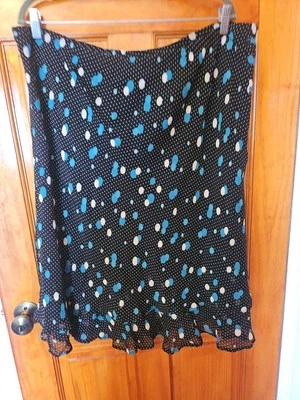 Falda Style&Co Forrada Rayón Lunares Cintura Elástica Talla 22W Nueva Sin Etiquetas   Foto 1 de 4