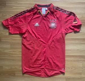 DEUTSCHLAND 2004 2005 AUSWÄRTS FUSSBALLTRIKOT FUSSBALLTRIKOT ADIDAS Gr. S ROT - Bild 1 von 10