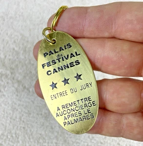 Vintage Cannes Film Festival Schlüsselanhänger Schlüsselring 80er 90er RAR Retro Metall Frankreich - Bild 1 von 3