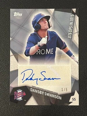 Dansby Swanson 2016 Topps Pro Debut Auto Pro Production /5 Braves - Image 1 of 2
