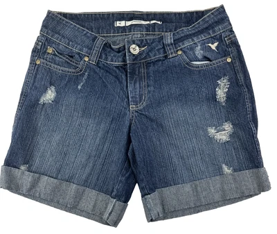 Pantalones cortos de jean Grane azul denim con puños Jr talla 5 Foto 1 de 4