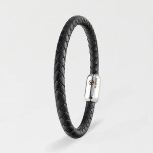 KUVARS | Echtleder Armband „Simple“ Edelstahl Schließe geflochten Männer Herren - Bild 1 von 8