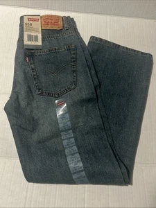 Levis 550 Jeans Boys Size 14 Reg 27x27 Blue Relaxed Fit Tapered Leg Denim Pants - Picture 1 of 4