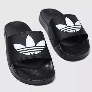 ADIDAS BLACK AND WHITE SLIDES ADI ADILETTE LITE SANDALS SIZE 8 - Picture 1 of 6