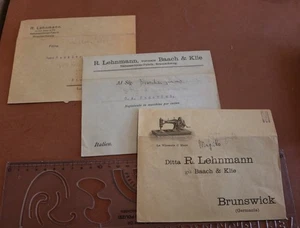 drei tolle alte Umschläge Nähmaschinen-Fabrik R. Lehmann - Braunschweig  - Picture 1 of 4