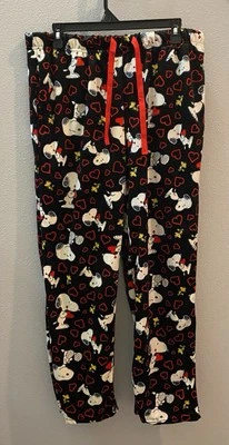 Pantalones de pijama de franela Peanuts Snoopy & Woodstock para hombre, talla L aterciopelados suaves Foto 1 de 4
