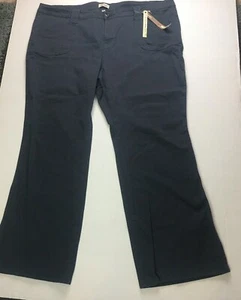 Womens size 24 pant gray straight leg cotton spandex bebop pants flat stretch - Picture 1 of 9