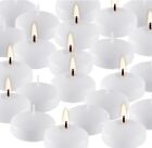 10 Hour 24Pc Floating Candles 3'' White Unscented Dripless Wax Discs