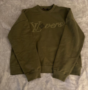 Men's Louis Vuitton Cotton Sweater Pack Crewneck M Medium Olive Oversized