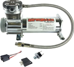 airmaxxx Chrome 400 Air Compressor 165 On 200 Off For Bag Suspension System - Picture 1 of 24