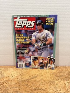 Topps Magazine #1 Winter 1990 Premiere Issue Complete with Cards Baseball