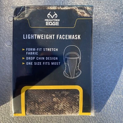 Realtree Facemask Edge Lightweight Hunting Camo Facemask New Turkey Bow Deer - Image 1 of 2