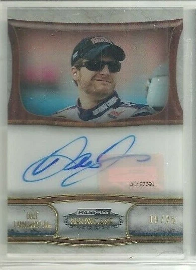 Dale Earnhardt Jr 2011 Press Pass Showcase Elite Exhibit Ink  AUTO #02/25 - Image 1 of 1