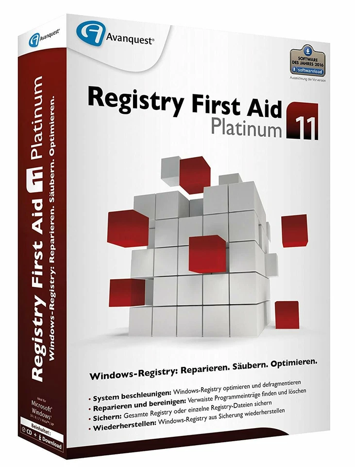 Registry First Aid 11 Platinum CD/DVD EAN 4023126119094 Reparieren & Optimieren - Bild 1 von 1