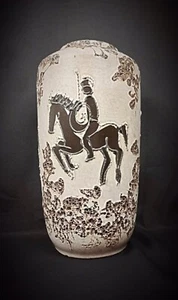Grand vase vintage W.Germany décor chevalier West kéramik - Picture 1 of 9