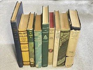 Lot of 9 Old Vintage Hardcover Books - Staging Shelf Decor Early-Mid 1900’s - Picture 1 of 22