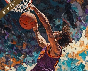 Robert Williams III dunking Oil painting 8x10 Print - Picture 1 of 1