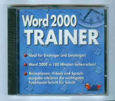 PC Software Word2000 Trainer CD-Rom für Einsteiger u. Umsteiger originalverpackt - Bild 1 von 2