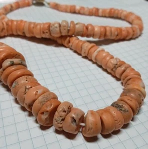 Gorgeous Coral Necklace Beads Natural Round Gemstone Beaded Handmade 104 gr - Picture 1 of 6