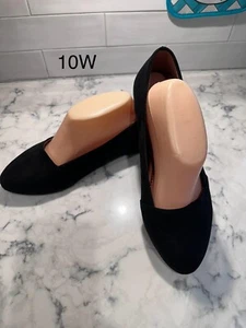 Nuevo Marbella Mujer Negro Moda Slip On Negro Cómodo Pisos 10W - Imagen 1 de 5