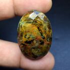 Natural Golden Flame Pietersite Checker Cut Cabochon Loose Gemstone 53.50 cts.