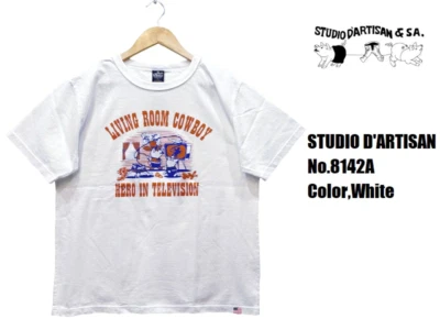 Camiseta de Cerdo Studio D'Artisan 'LIVING ROOM COWBOY' 8142A EE. UU. Algodón Blanco S-XL Japón Foto 1 de 4