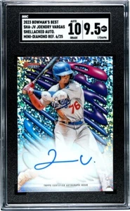 2023 Bowman's Best Joendry Vargas Shellacked Auto Mini Diamond SGC 9.5 /25 SP - Picture 1 of 2