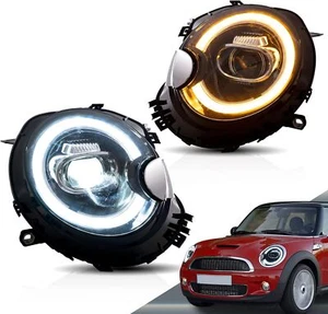 VLAND Pair LED Headlights For 2007-2013 Mini Cooper R56 R57 R58 R59 W/Animation - Picture 1 of 14