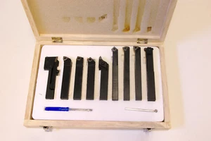 Drehstahlhalter-Set, Drehmeißel 16 mm mit Wendeplatte 9-teilig - Bild 1 von 3