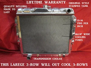 1962 1963 1964 Dodge Plymouth 330 440 Lancer Polara 22" Aluminum Radiator - Picture 1 of 9