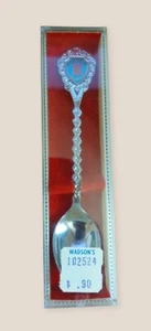 Cuchara pequeña de plata vintage de recuerdo Bermudas con caja original - Imagen 1 de 3