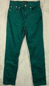 Free Assembly Girls Teens 14 Jeans Relaxed Taper Green Denim Adjustable 25x26 - Picture 1 of 11