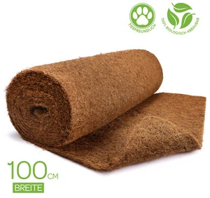Kokosmatte aus 100% Kokosfasern 100cm x5m Rolle Anzuchtmatte o. Latex Baumschutz - Bild 1 von 6