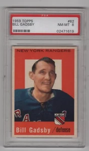 William Bill Gadsby 1959-60 Topps 59-60 Nº 62 PSA 8 85023 - Imagen 1 de 2