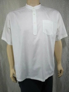 Camisa Pullover Para Hombre Blanca Cuello Nehru, Talla XXL - Imagen 1 de 12