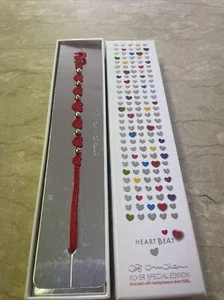 Pulsera Cruciani Corazón Rojo Macramé Encaje @ Esterlina Italia Nuevo en Caja - Imagen 1 de 3