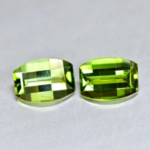 1.62Ct (2Pcs) Fancy Cut Eye-catching Green Color Unheated Nigerian Tourmaline - Picture 1 of 1