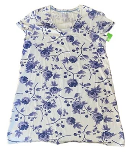 Gilligan OMalley XXL Women House Dress Floral Blue - Picture 1 of 5