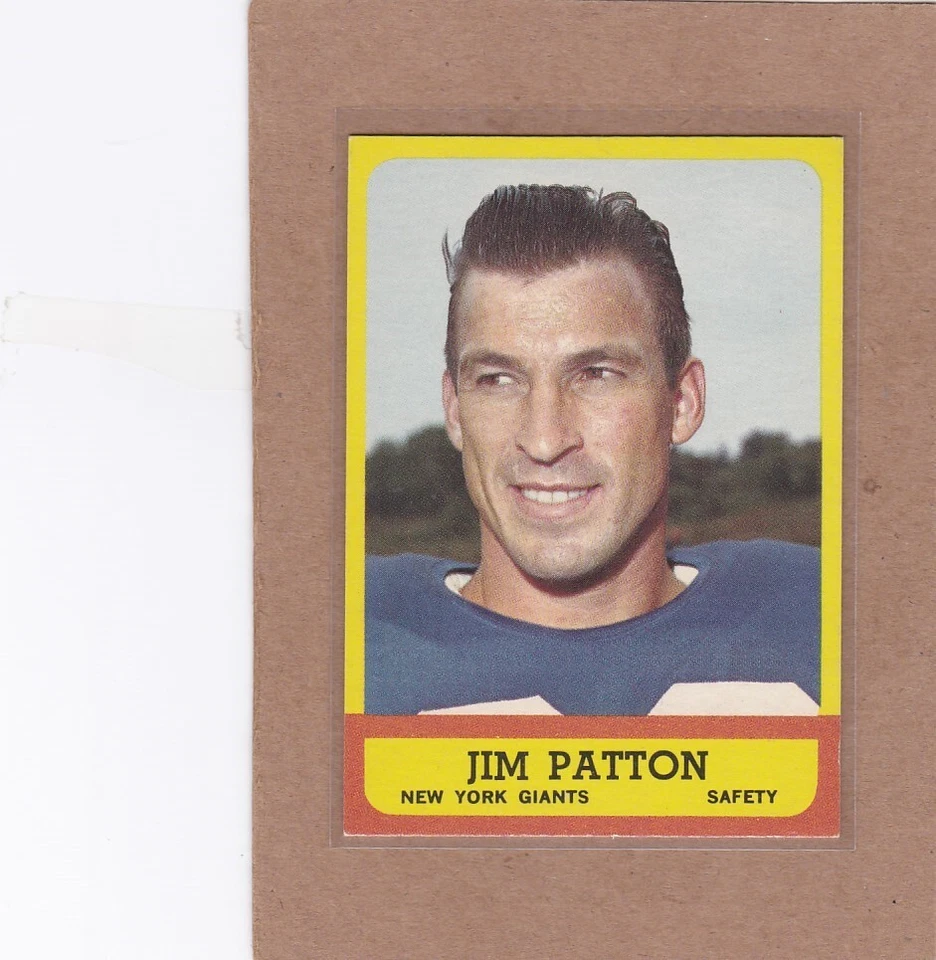 1963 TOPPS FOOTBALL JIM PATTON #58 GIANTS EXMT/EXMT+ *A27041 - Image 1 of 1