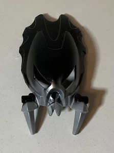 Vintage Lego Bionicle Kanohi Maske 60916pb01 Shelek schwarz zu silber verblassen - Bild 1 von 5