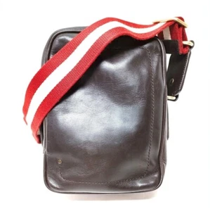 Bolso Bandolera Bally Trainspotting Para Hombre Unisex Cuero Marrón Oscuro - Imagen 1 de 12