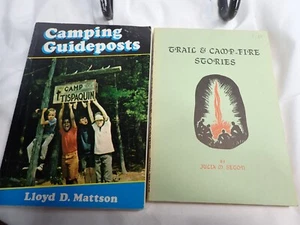 Set of 2 Vintage Camping Books Camping Guideposts & Trail & Camp fire Stories  - Picture 1 of 6