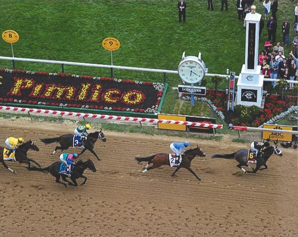 FOTO BUEY 8X10 CARRERAS DE CABALLOS FOTO JOCKEY GARY STEVENS APUESTAS DE PREAKNESS Foto 1 de 1