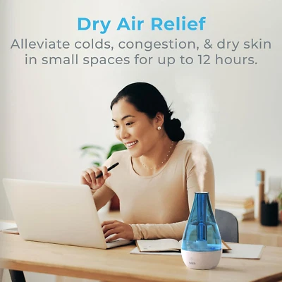 Humidifier Cool Mist for Bedroom/Ultrasonic/2 Mist Settings/Small & Compact. - Image 1 of 4