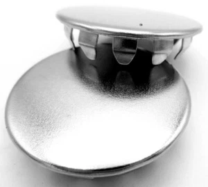 1 3/8" Hole Fit Cap Matte Polished Nickel Plated Steel Hole Cap All Weather Use! - Picture 1 of 12