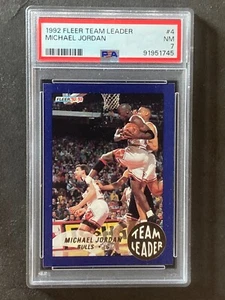 1992 Fleer Team Leader #4 Michael Jordan PSA 7 - Foto 1 di 2