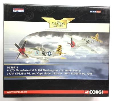 Corgi US39914 P 47D Thunderbolt & P-51B Mustang Set Penny Barkey Lmtd Ed 1:72 - Image 1 of 4