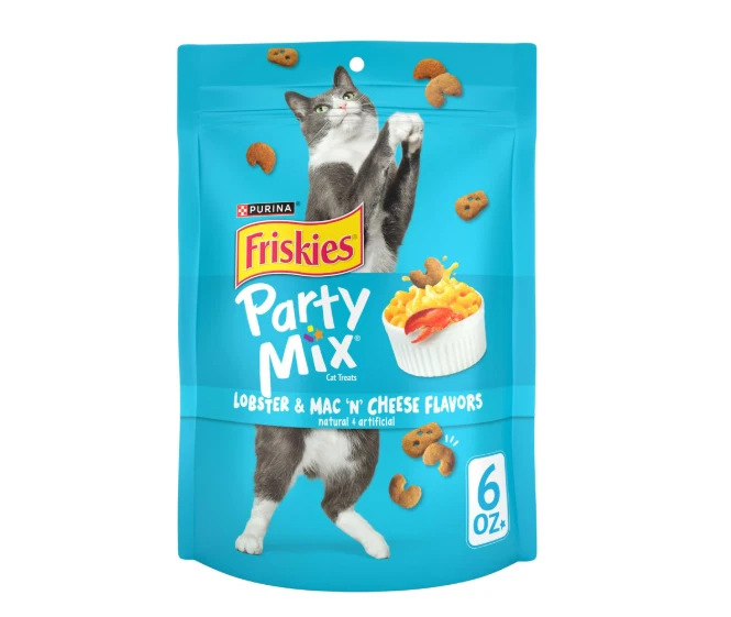 Purina Friskies Fiesta Mezcla Golosinas Gato, Langosta y Sabor Queso Mac 'N' Foto 1 de 1