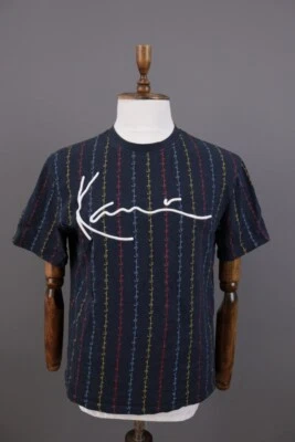 Camiseta Karl Kani Azul Bordada Diseñador Verano Logo Grande Manga Corta Talla S Foto 1 de 4