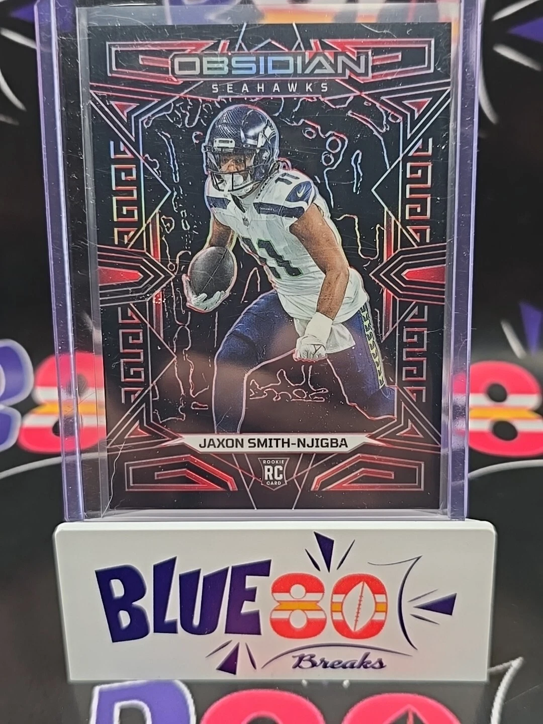 Jaxon Smith-Njigba 2023 Panini Obsidian RC ROOKIE Red Electric Etch 1/8 Seahawks